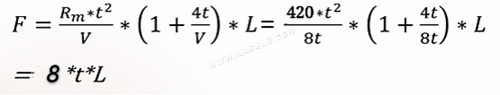 Como calcular a força de flexão