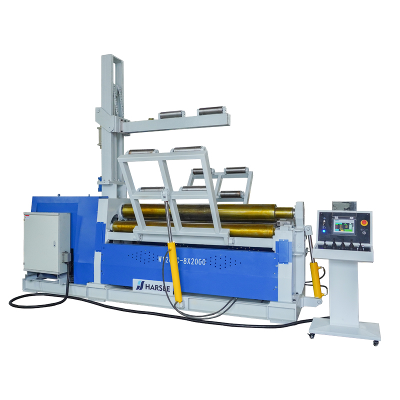 Máquina laminadora de chapa metálica hidráulica de quatro rolos W12 8x2000