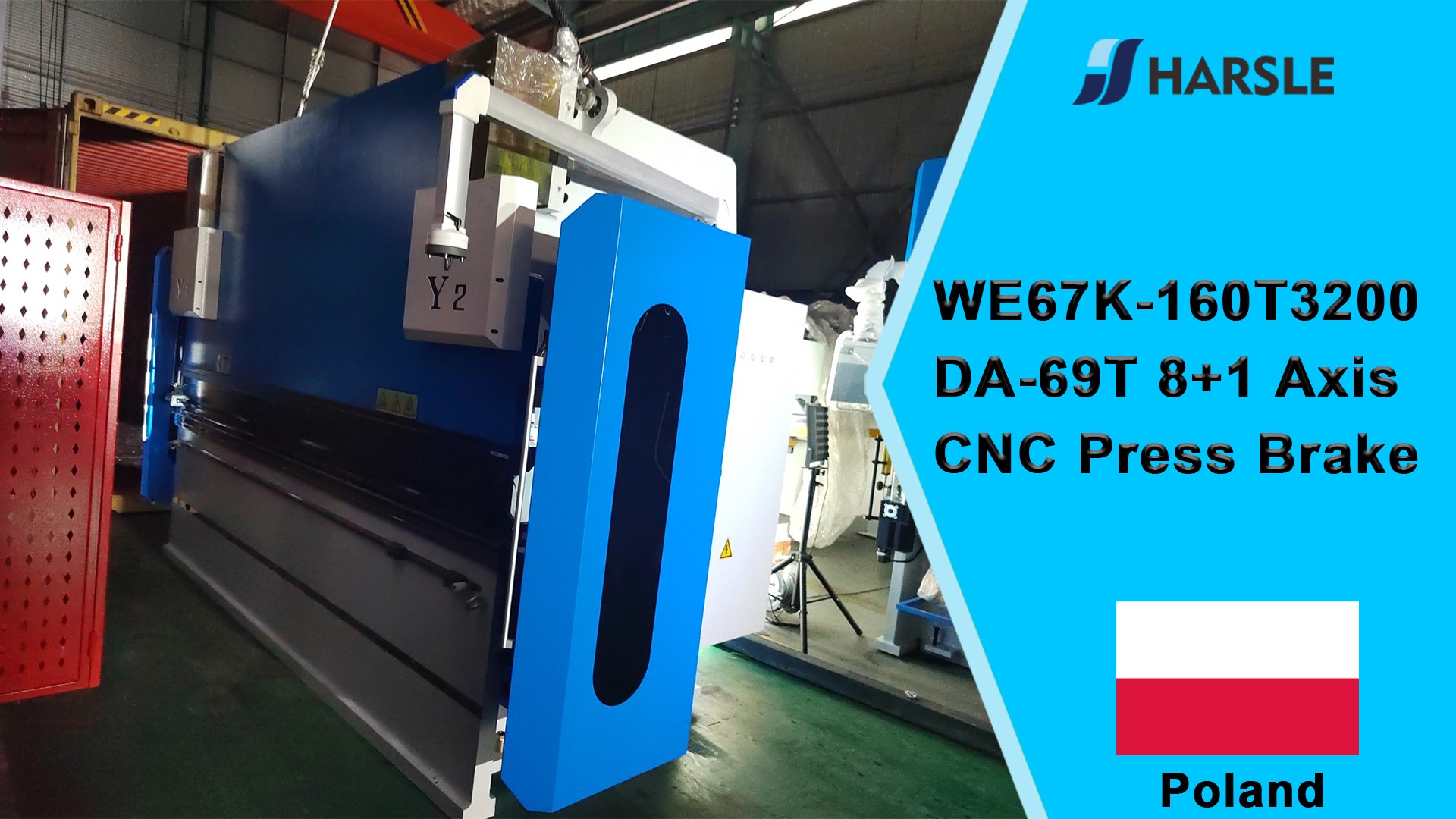 Poland-WE67K-160T3200 DA-69T Prensa dobradeira CNC de 8 + 1 eixos