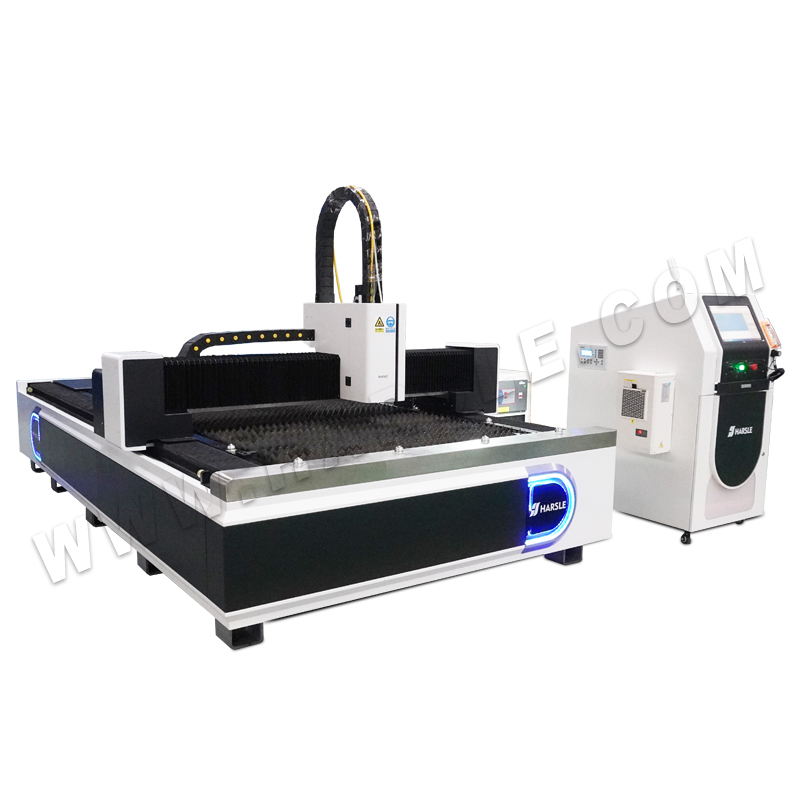 Máquina de corte a laser de fibra CNC HST-1000W-3015 com acessório de tubo