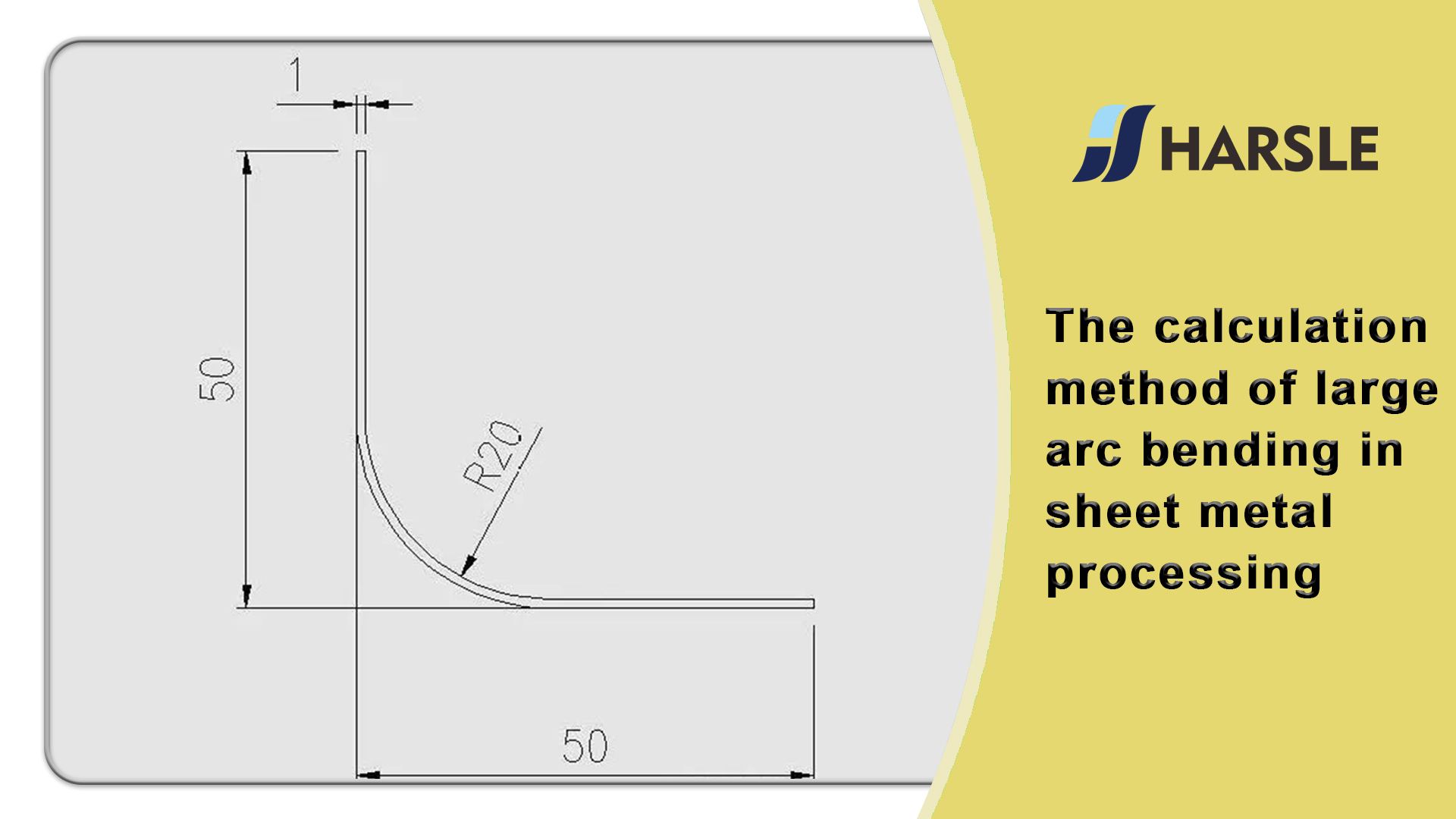 O método de cálculo de flexão de arco grande no processamento de chapas metálicas