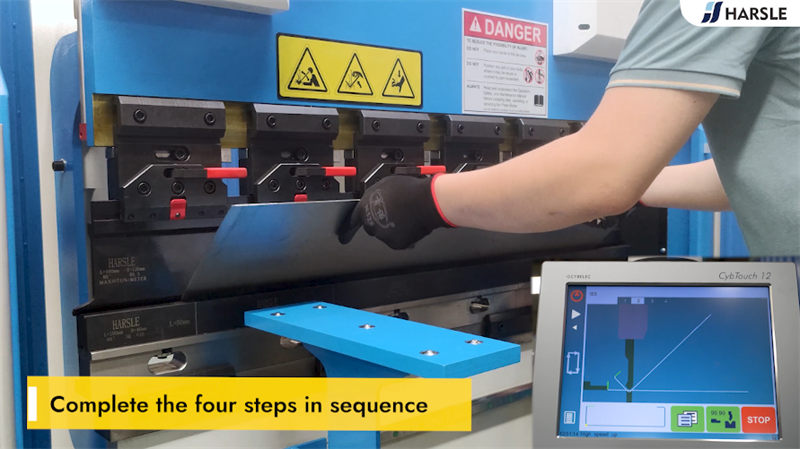 Tutorial de operação da dobradeira CNC