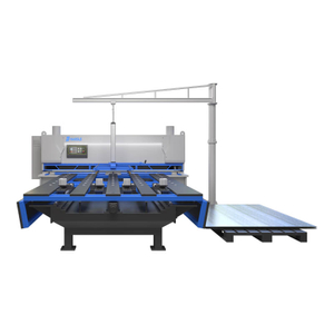 Máquina de corte hidráulica CNC com mesa de alimentação frontal automática