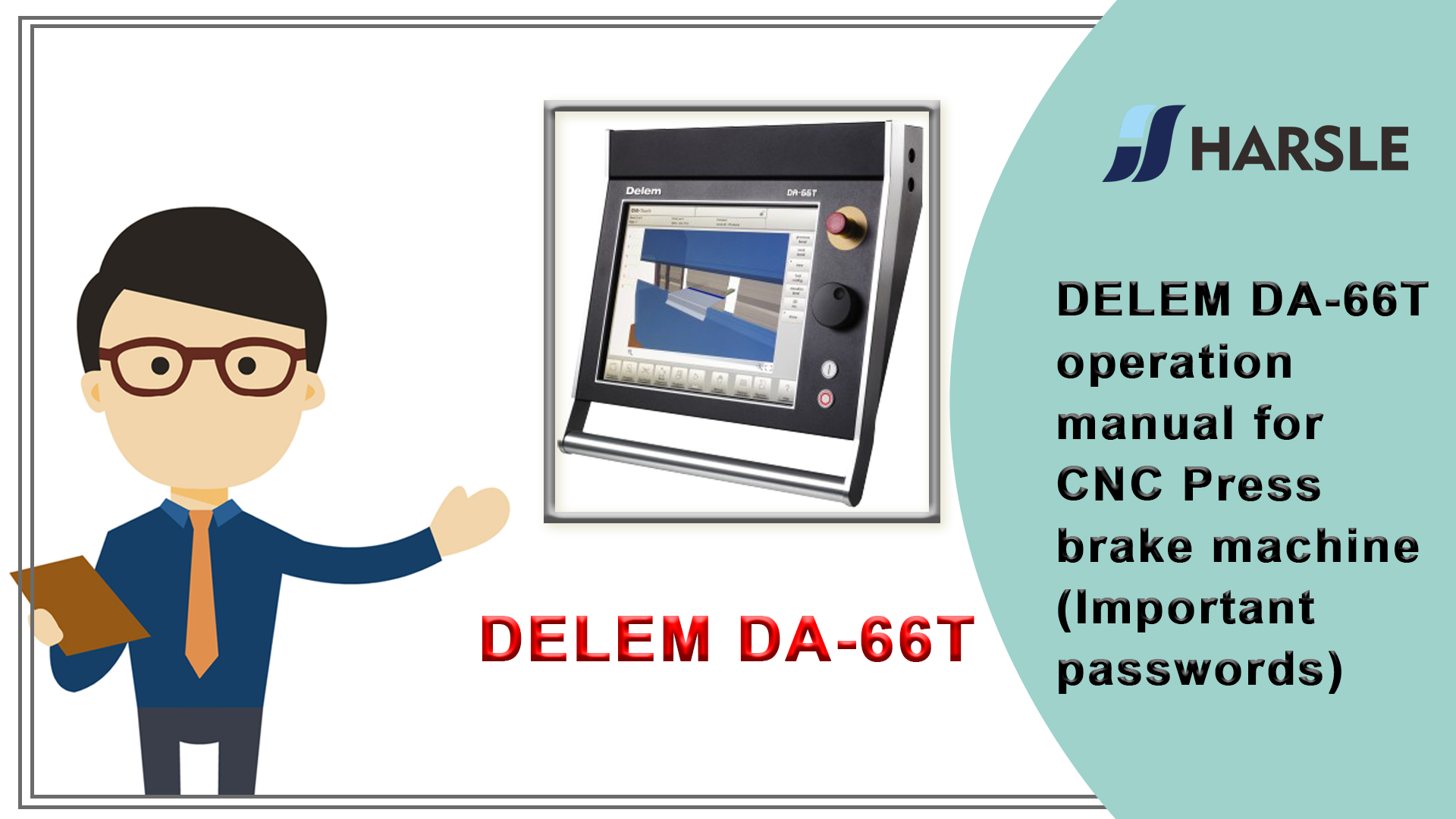 Manual de operação DA-66T delem para a máquina de freio CNC Press (senhas importantes)