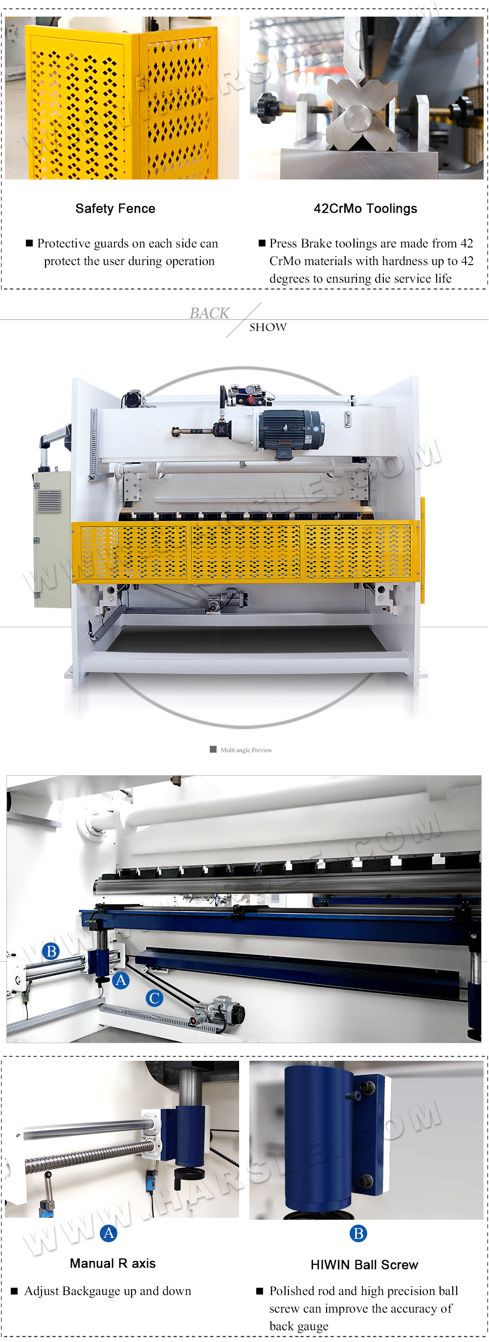 Utilizou a máquina de freio de prensa CNC para venda