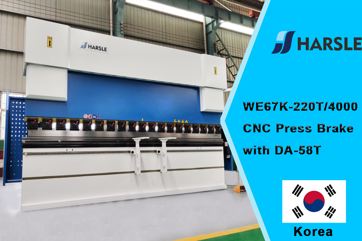 Korea-WE67K-220T/4000 DA-58T 4+1 Freio de prensa hidráulica CNC