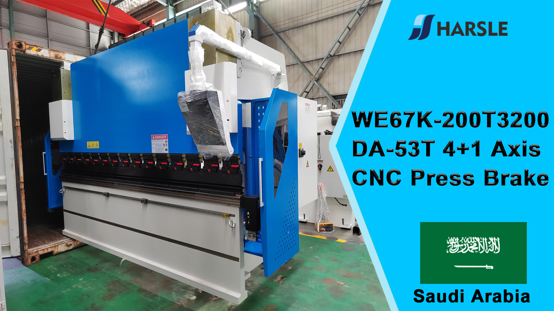 Arábia Saudita-WE67K-200T3200 DA-53T 4+1 eixo CNC dobradeira