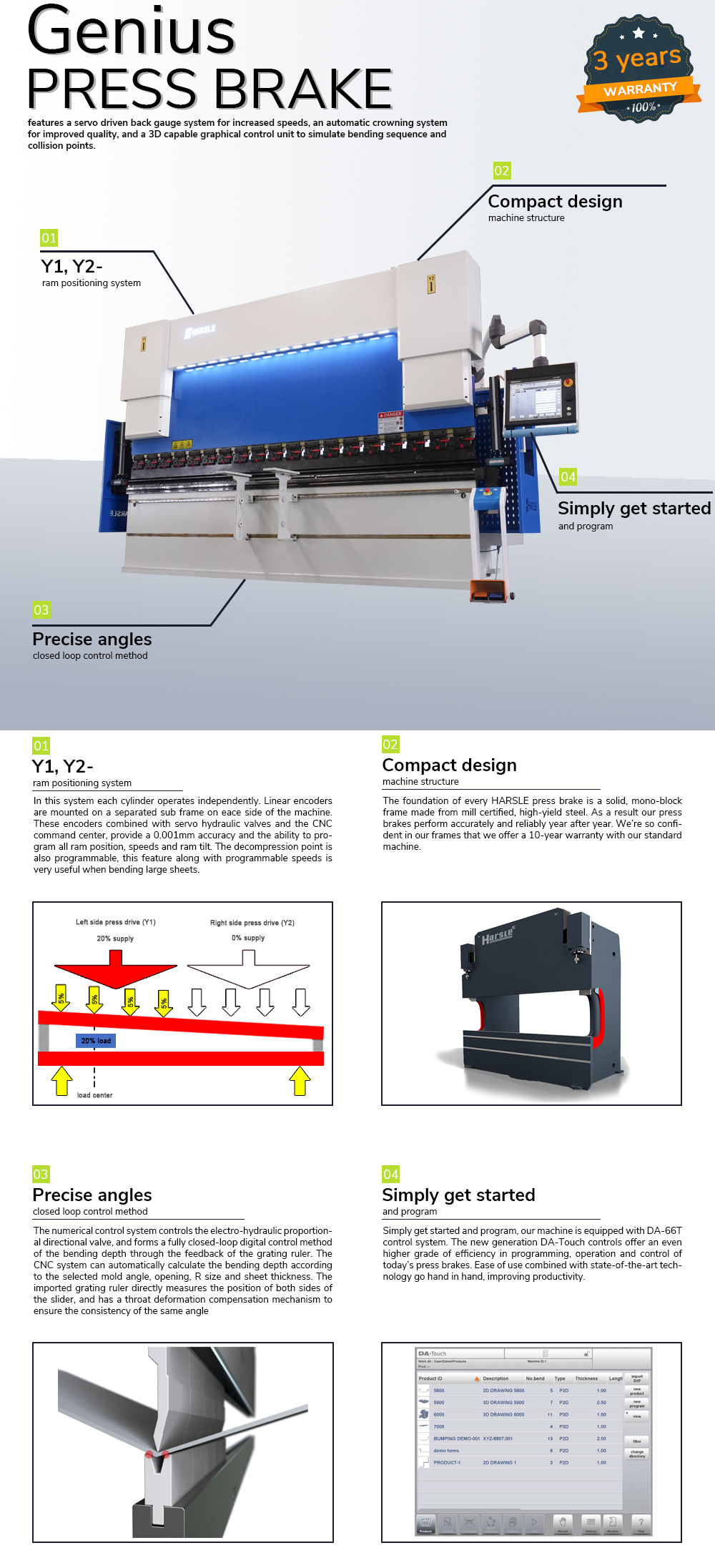 Prensa dobradeira CNC de 8+1 eixos 200T