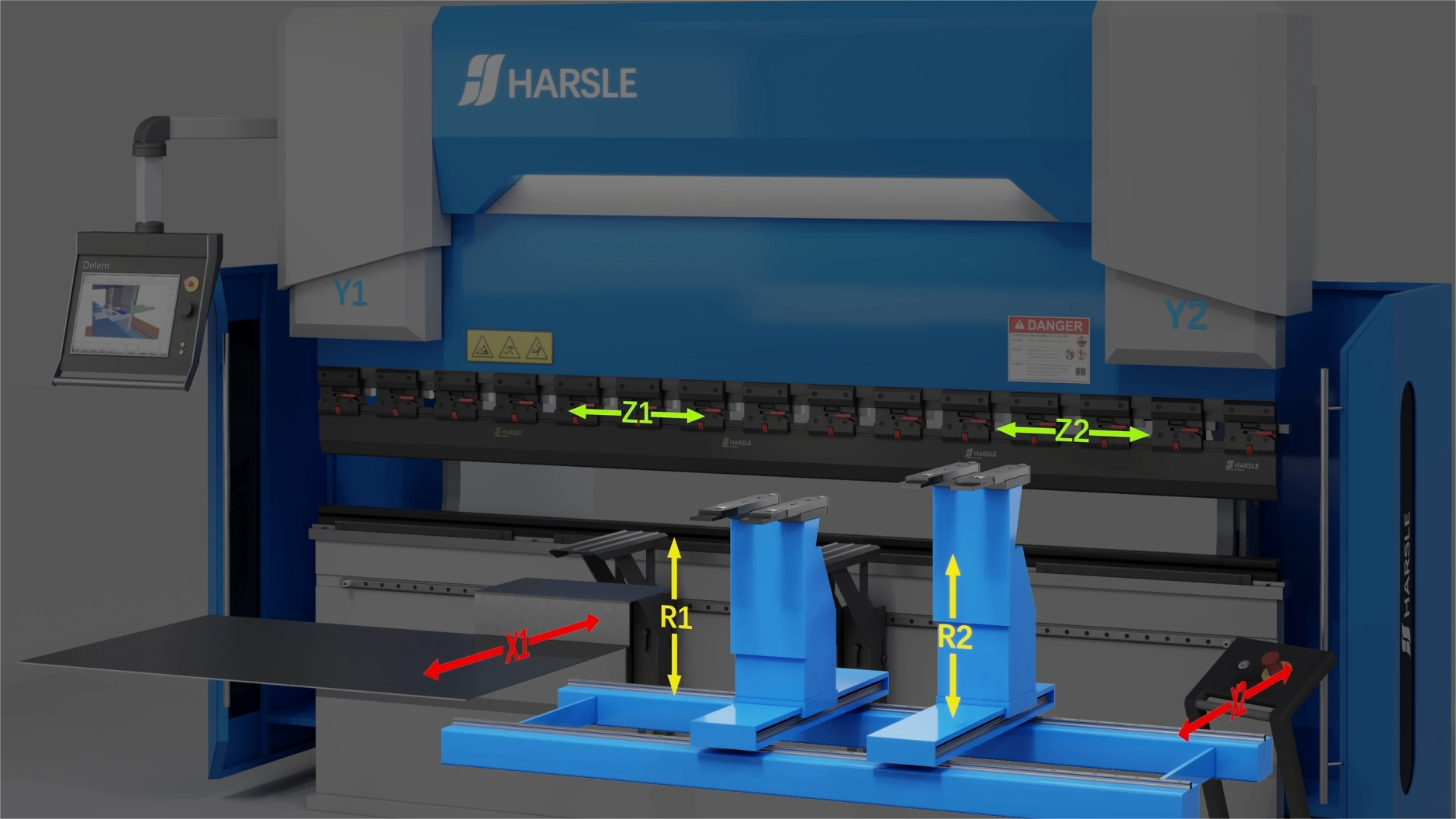 Explicação do eixo da máquina de dobragem CNC