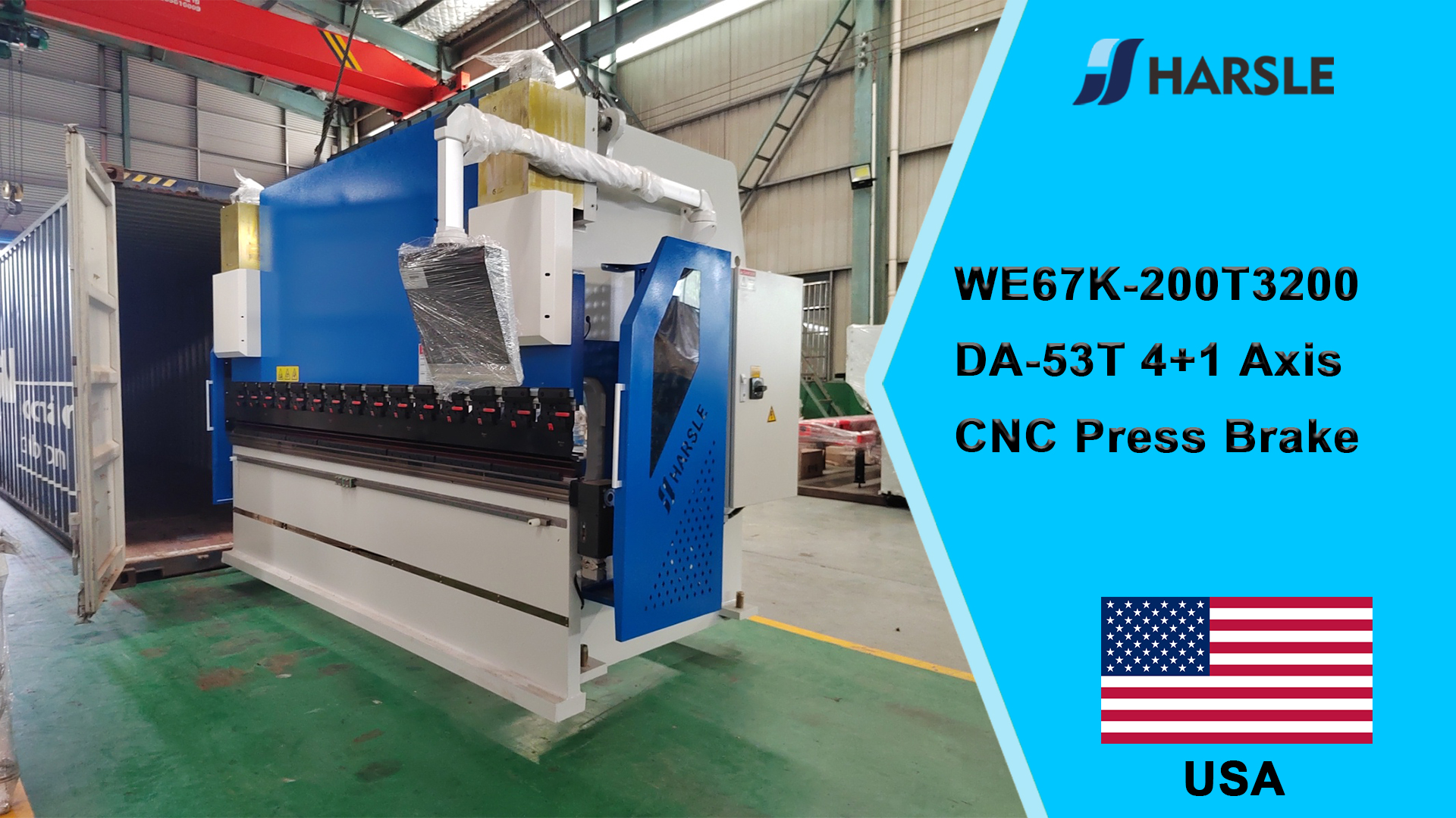 USA-WE67K-200T3200 DA-53T 4+1 Eixo CNC Prensa Dobradeira