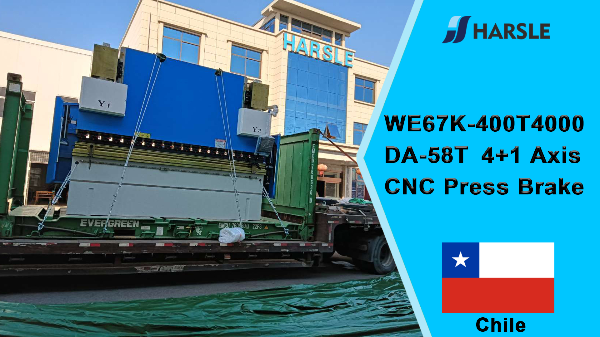 Chile-WE67K-400T4000 DA-58T Prensa dobradeira CNC de 4 + 1 eixos