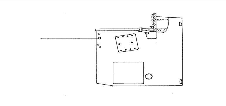 desenho de máquina de corte hidráulico