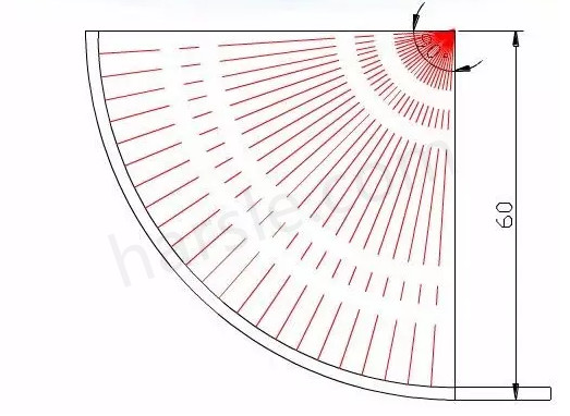 Calcule o método de dobrar grandes ferramentas de arco flexão e ângulo de flexão.